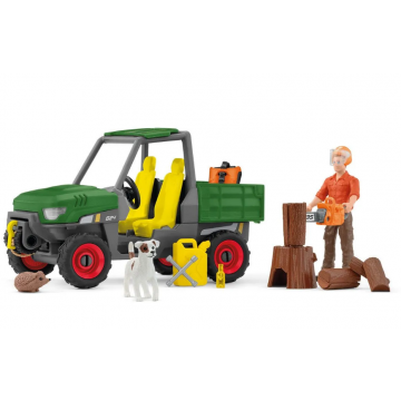 Schleich Farm World Waldbauer mit Fahrzeug 42659