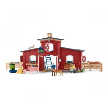 Schleich Farm World Große Farm mit Tieren und Zubehör 42606