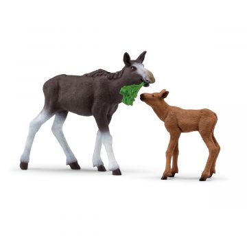 Schleich Wild Life Elchkuh mit Kalb 42603