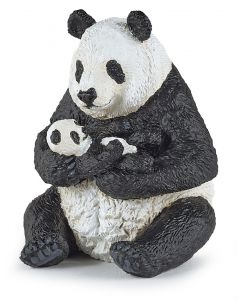 Papo Wild Life Sitzender Panda mit Jungem 50196