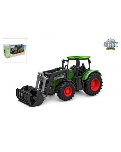 Kids Globe Farming Traktor mit Frontlader grün 27 cm 540472