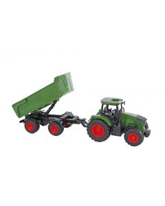 Kids Globe Farming Traktor mit Anhänger grün 41 cm 540520