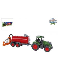 Kids Globe Farming Traktor mit Gülletank grün/rot 49cm 540521