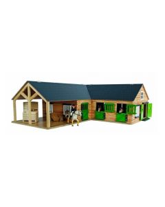 Kids Globe Farming Pferdestall mit 4 Boxen und Abstellraum 1:24 610211