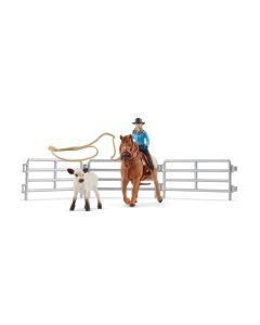 Schleich Farm World Team Roping mit Cowgirl 42577